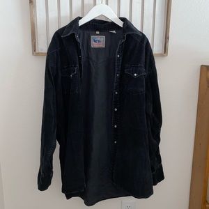 Red Lodge Trading co. black corduroy shirt